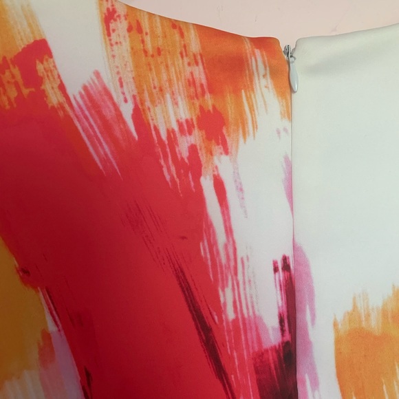 (Size 8) 🦋Calvin Klein Bright Pink/White Dress - Picture 5 of 10